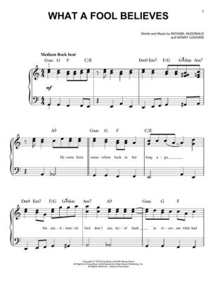 what a fool believes piano sheet music